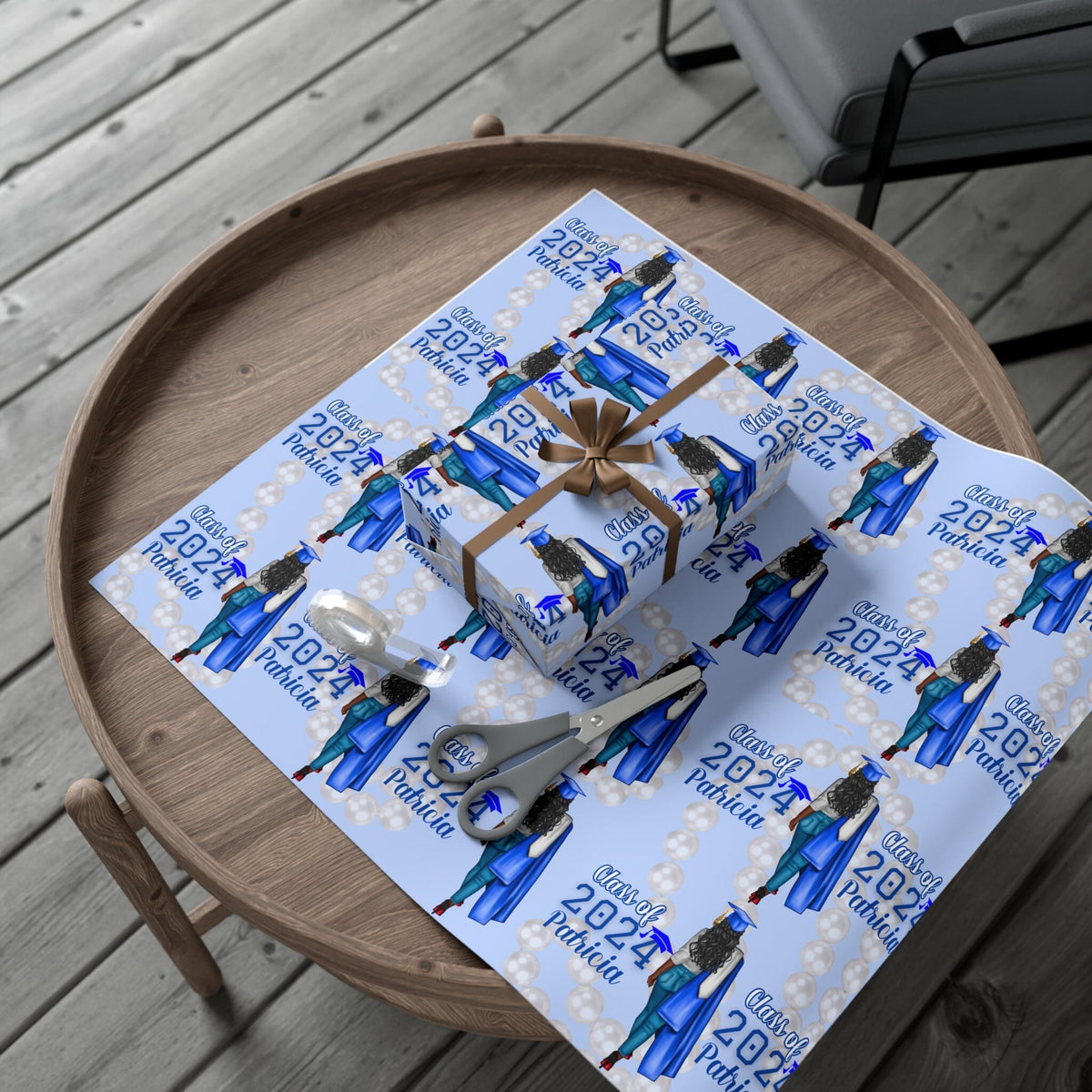 2024 Graduates Blue and White Wrapping Paper – PNK Boutique