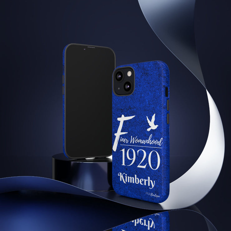 Blue and White Personalized Phone Case