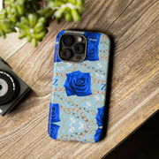 Blue and White Phone Case