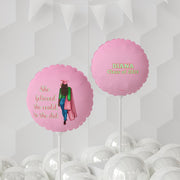 Personalized Pink and Green Graduation Mylar Balloons 11"