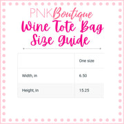 Personalized Pink and Green Graduation Wine Tote