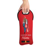 Personalized Red and White Graduation Wine Tote