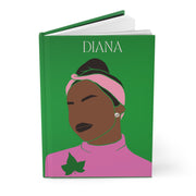 Pink and Green Affair Personalized Hardcover Journal