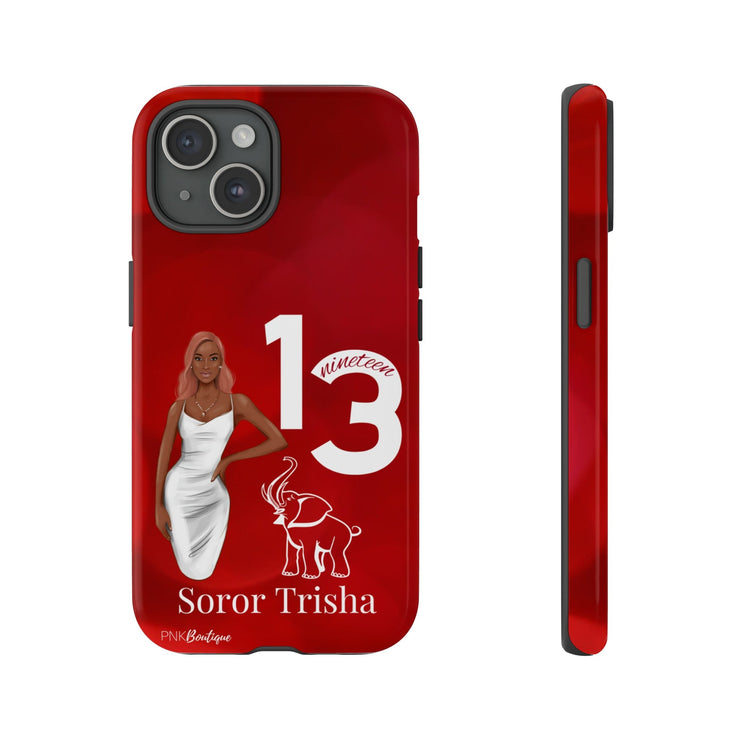 Red and White Personalized Phone Case