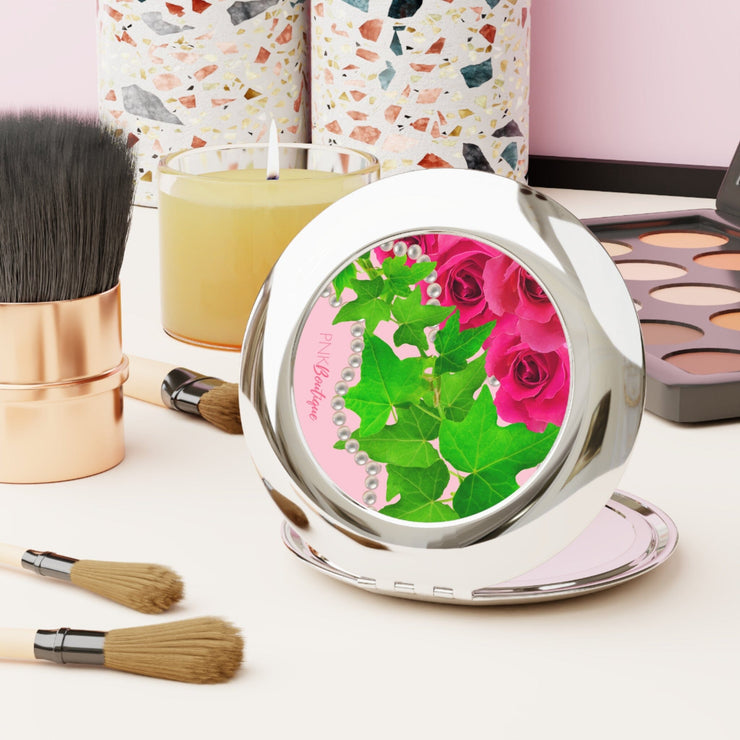 Ivy and Pearls Compact Travel Mirror
