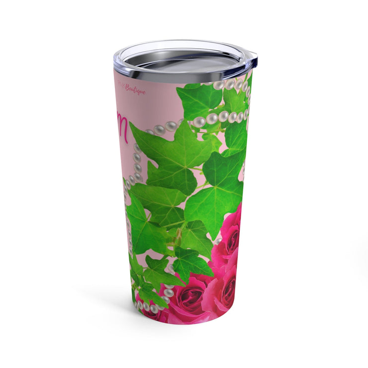 Ivy and Pearls Pink & Green Customized Tumbler 20oz