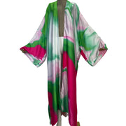 Pink & Green Watercolor Kimono
