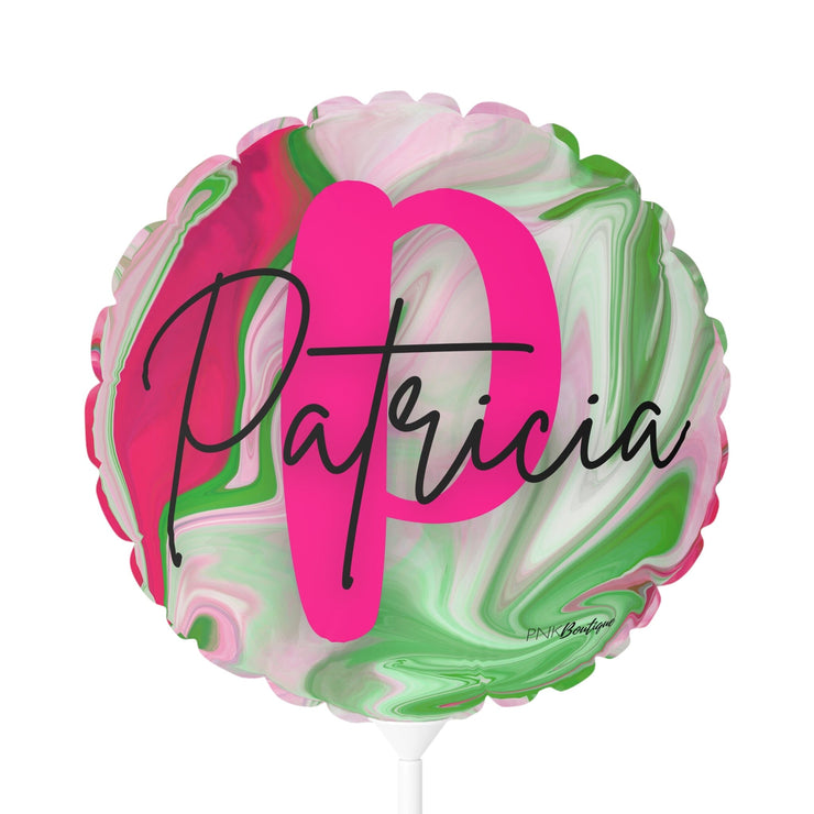 PNK Watercolor Pink & Green Balloon