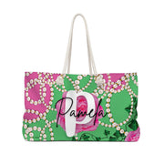 PNK Signature Pink & Green Personalized Weekender Bag