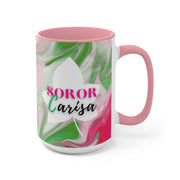 PNK Watercolor Pink & Green Personalized Accent Mug