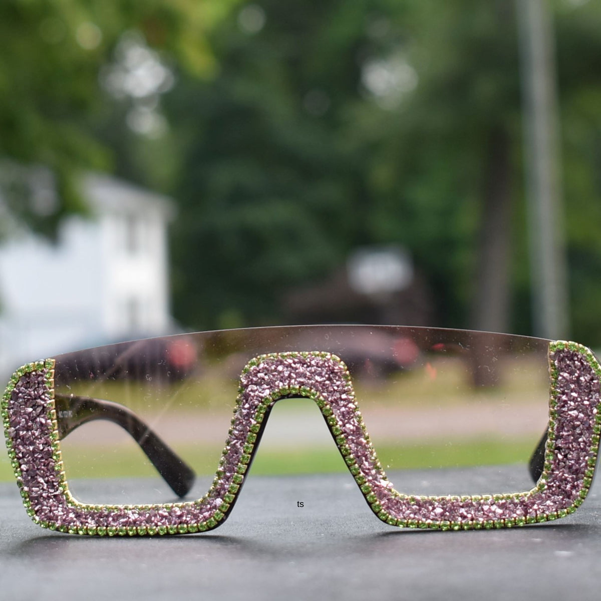 Pink hot sale bling sunglasses