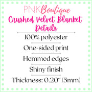 Signature 2 Pink & Green Crushed Velvet Blanket