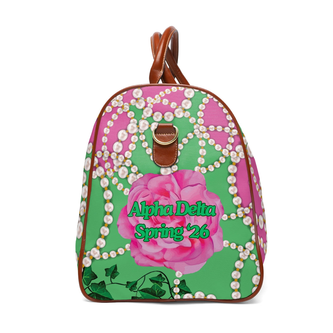 PNK Signature Pink & Green Waterproof Travel Bag