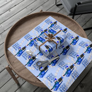 2024 Graduates Blue and White Wrapping Paper