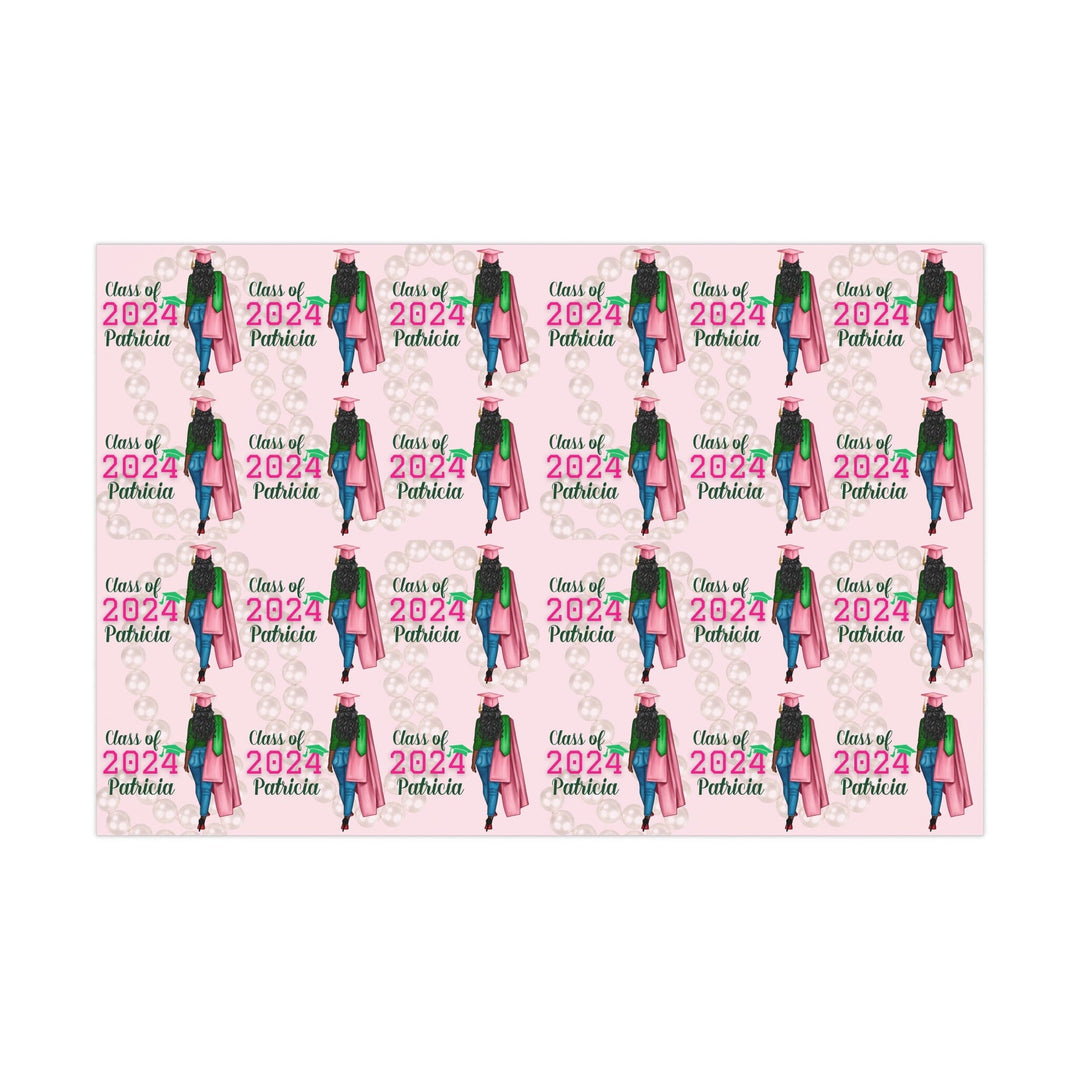 2024 Graduates Pink and Green Wrapping Paper