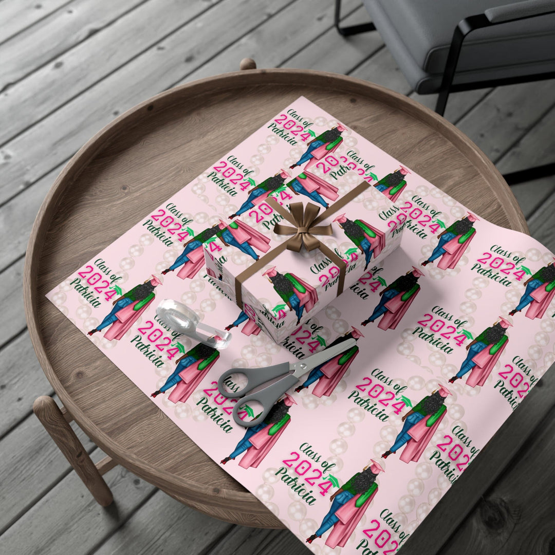 2024 Graduates Pink and Green Wrapping Paper