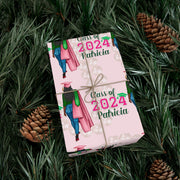 2024 Graduates Pink and Green Wrapping Paper