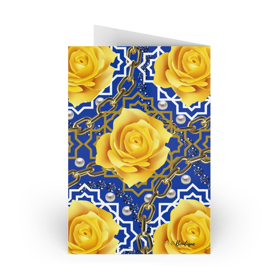 Blue and Gold Greeting Cards (10-pcs)