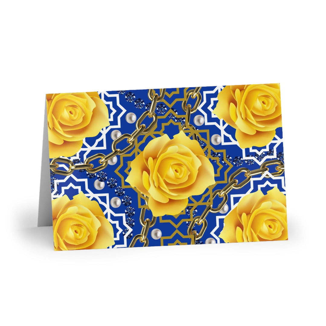 Blue and Gold Greeting Cards (10-pcs)