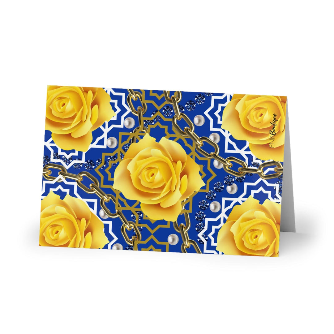 Blue and Gold Greeting Cards (10-pcs)