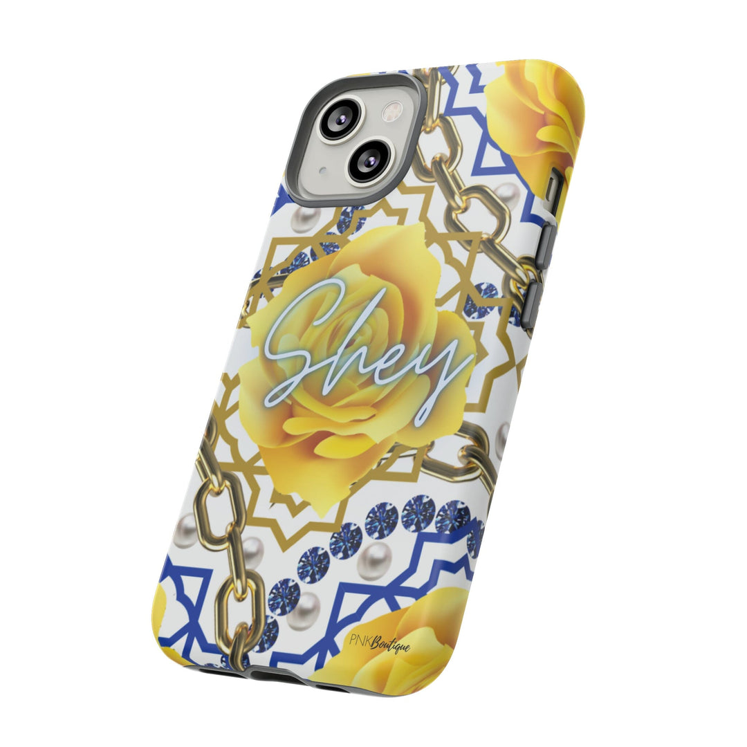 Blue and Gold Personalized Phone Case