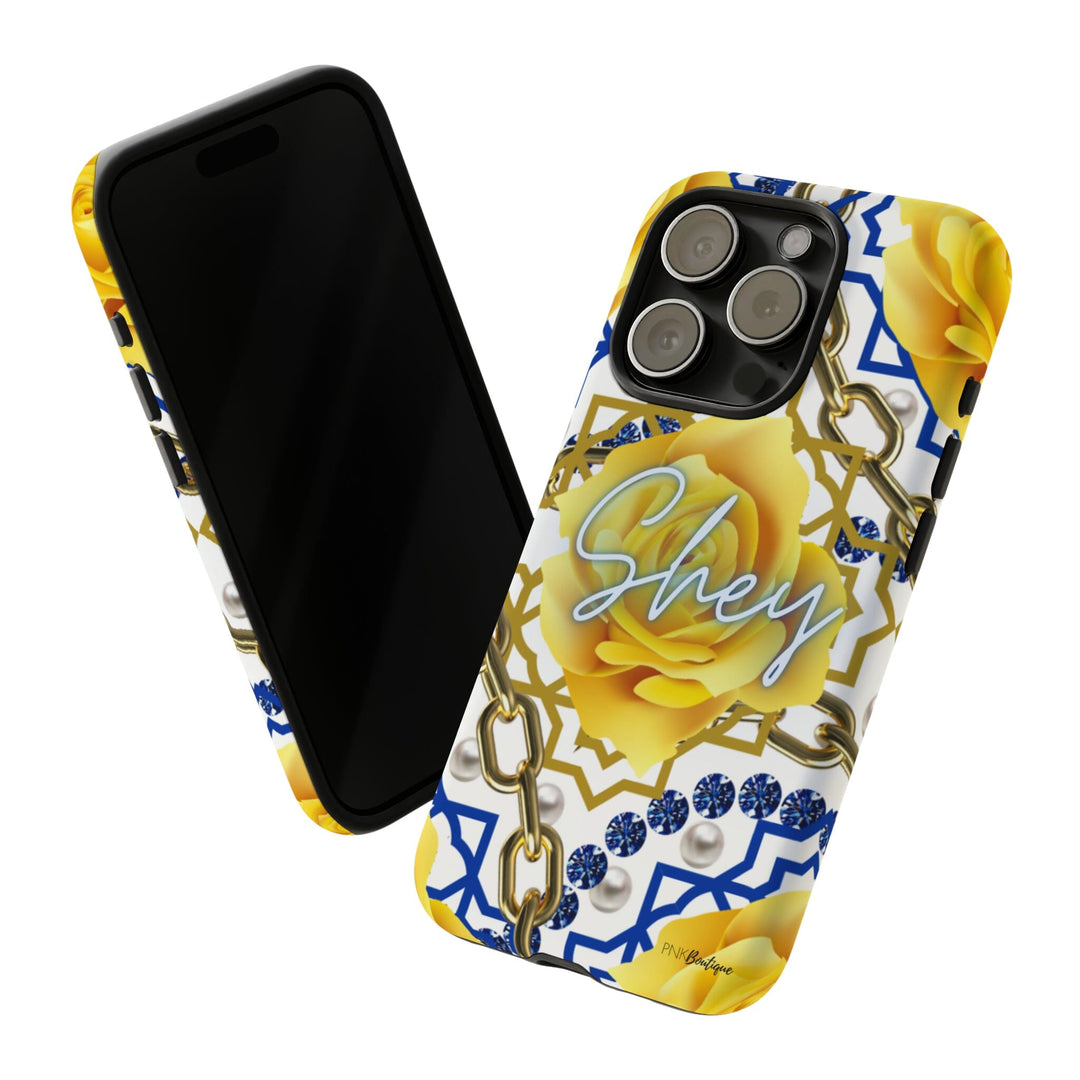 Blue and Gold Personalized Phone Case