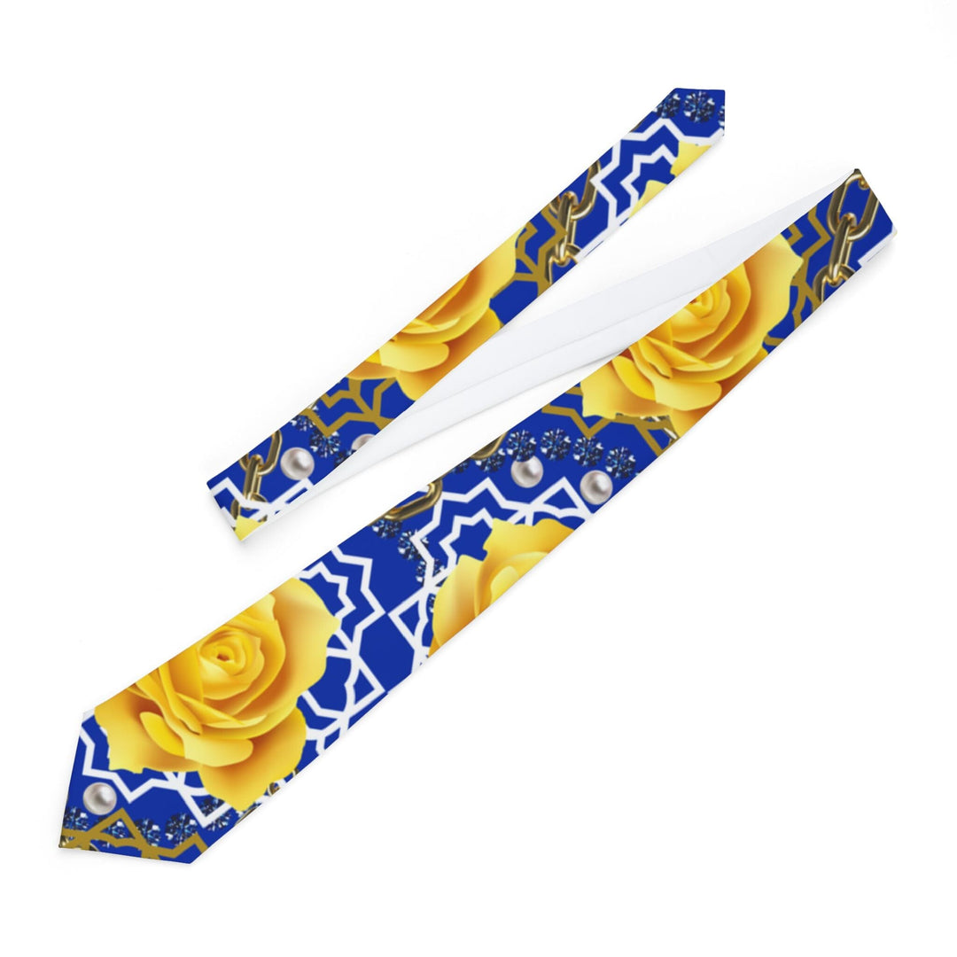 Blue and Gold Sorority Inspired Necktie | Stylish Women Neckwear