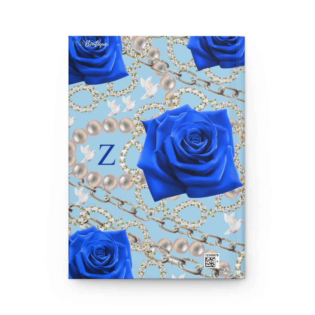 Blue and White Finer woman Hardcover Journal