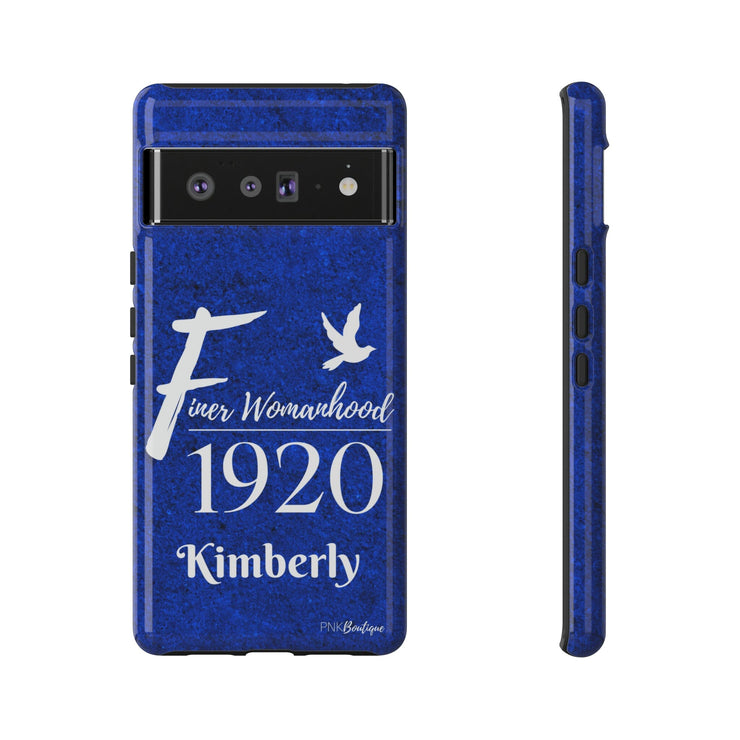 Blue and White Personalized Phone Case