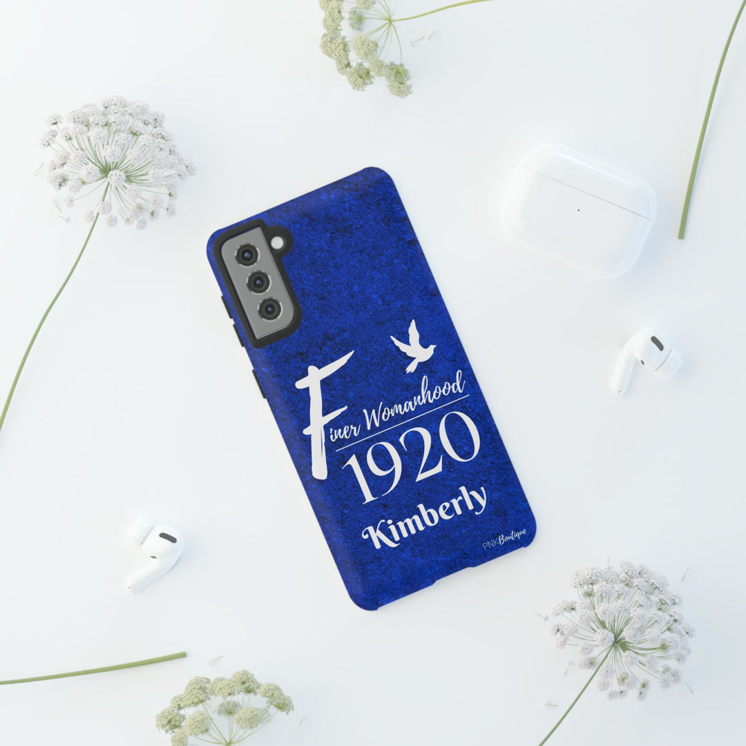 Blue and White Personalized Phone Case