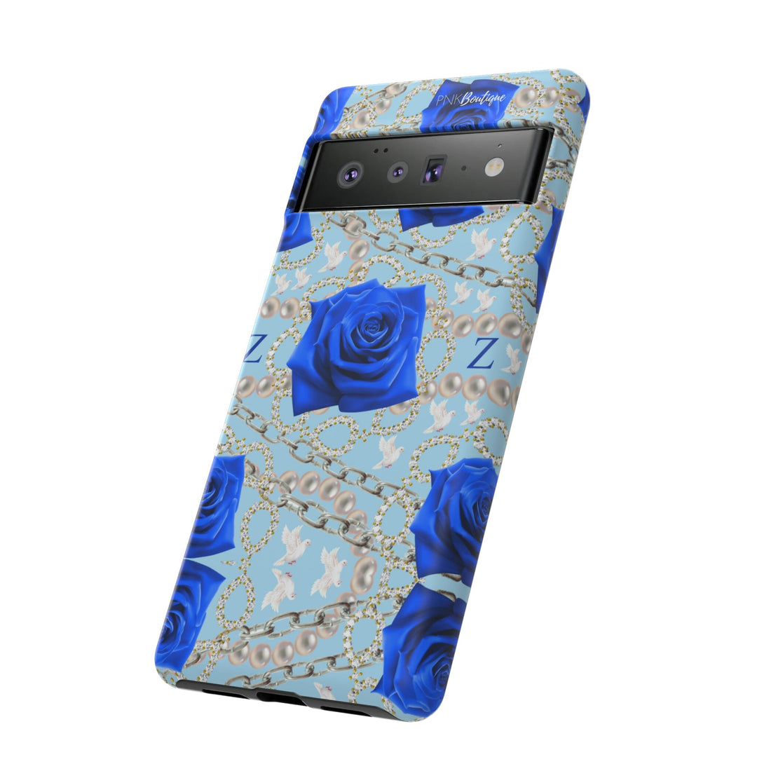 Blue and White Phone Case