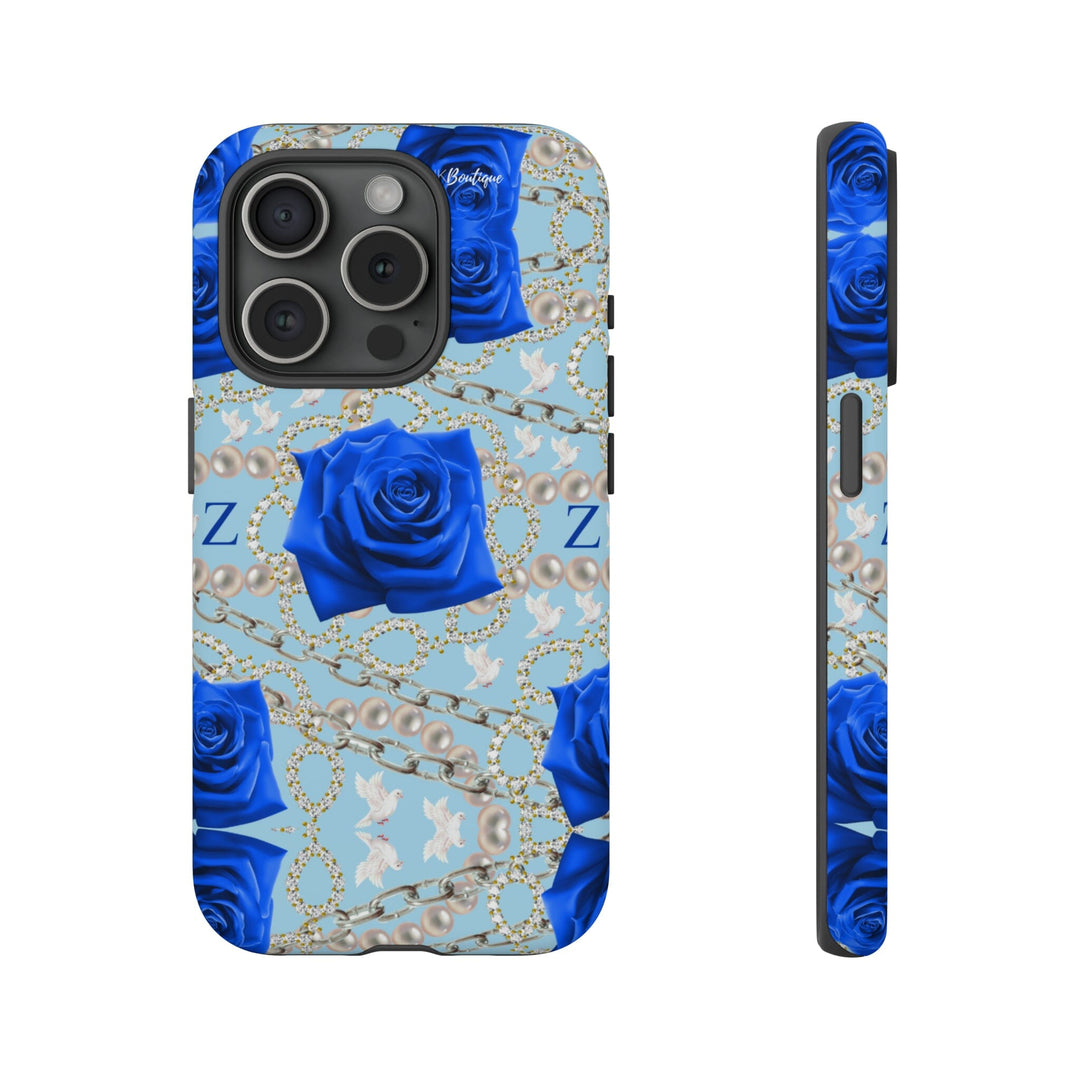 Blue and White Phone Case