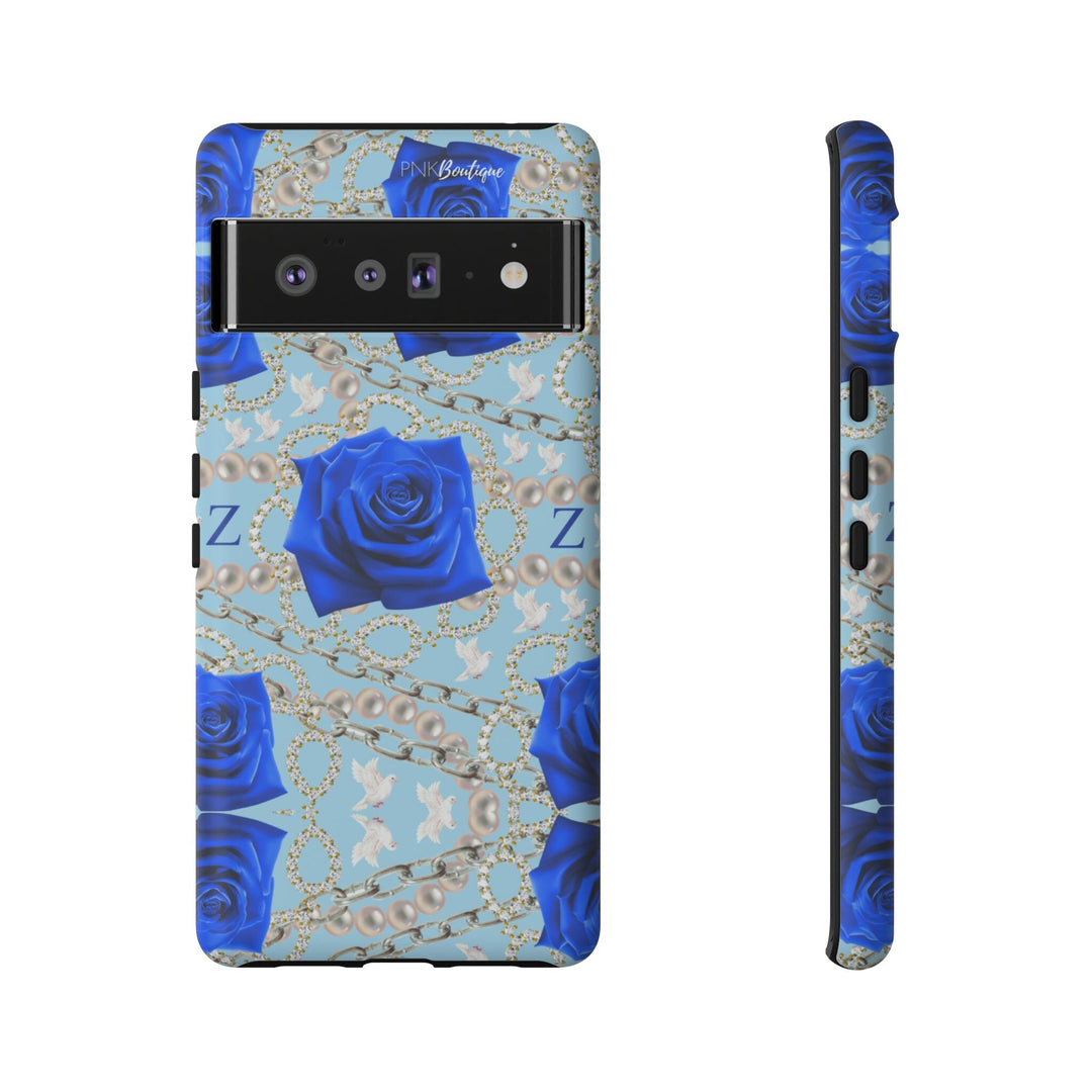 Blue and White Phone Case