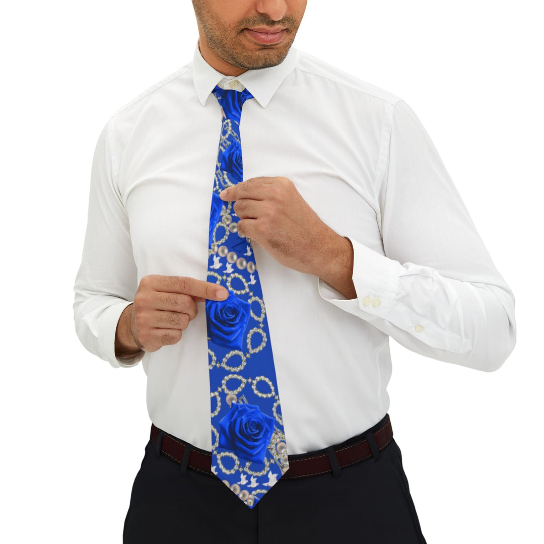 Blue and White Zeta Sorority-Inspired Women Necktie | Stylish Women Neckwear