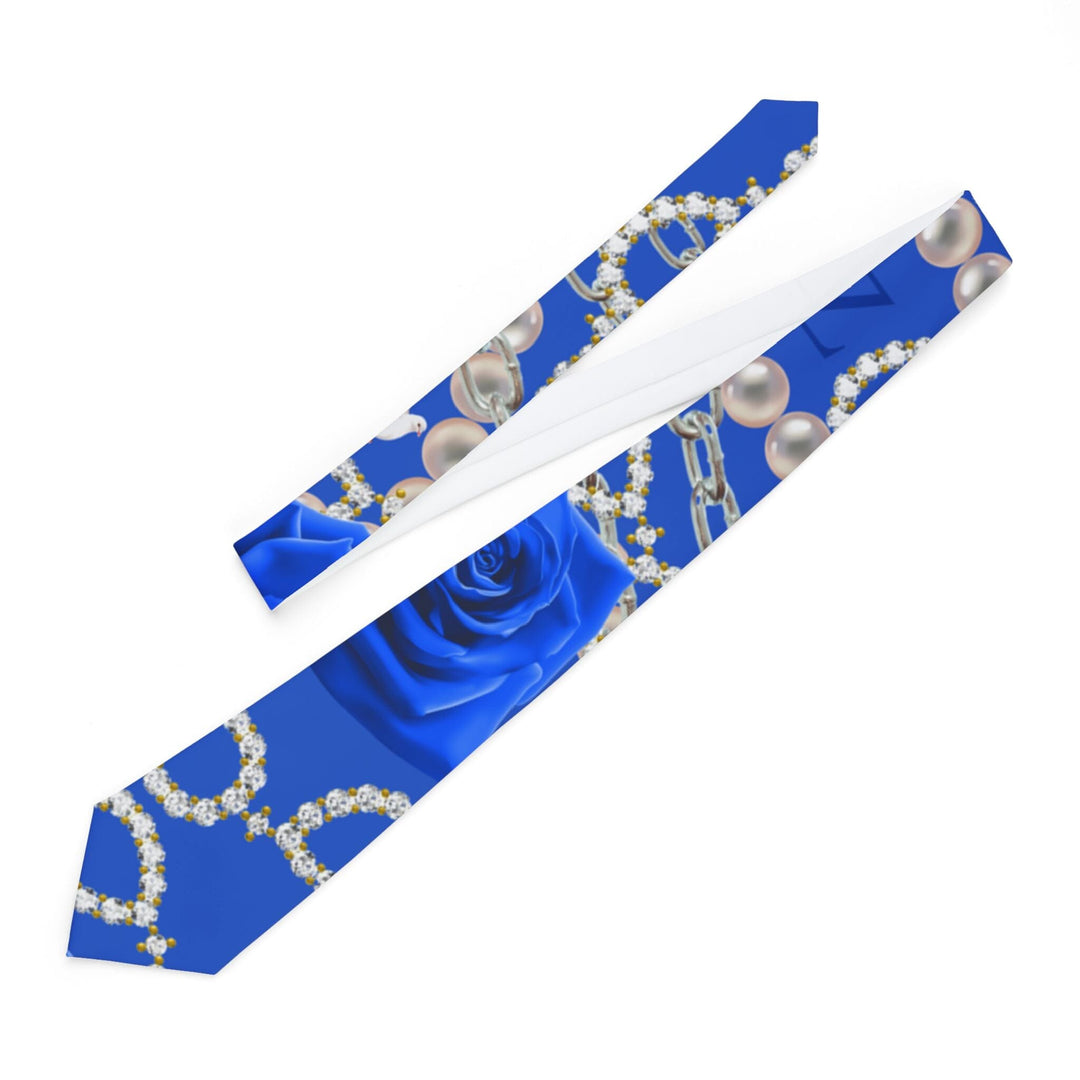 Blue and White Zeta Sorority-Inspired Women Necktie | Stylish Women Neckwear