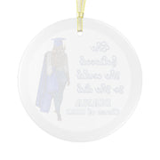Class of 2023 Personalized Blue and White Glass Ornament