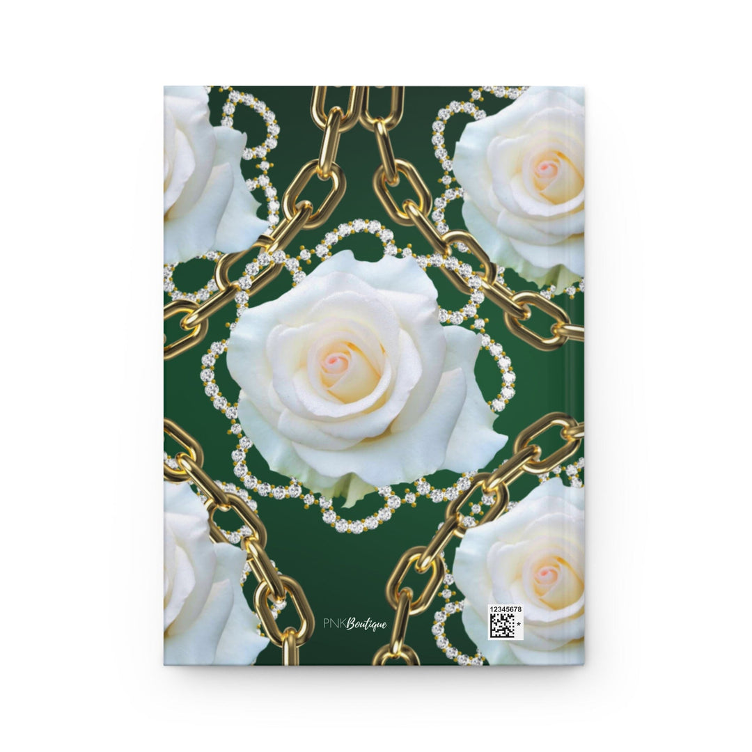 Custom Green and White Links Hardcover Journal Matte