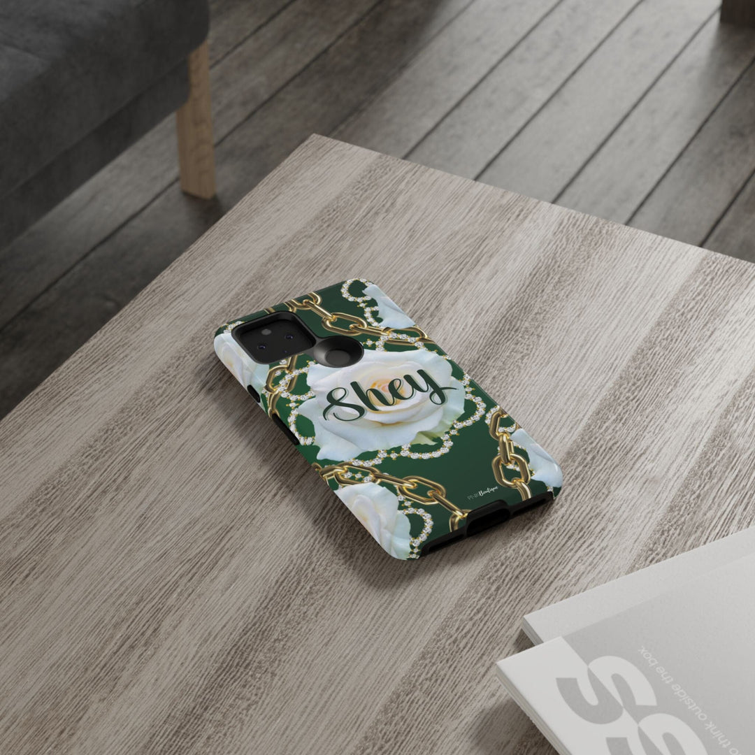 Custom Green and White Links Phone Case