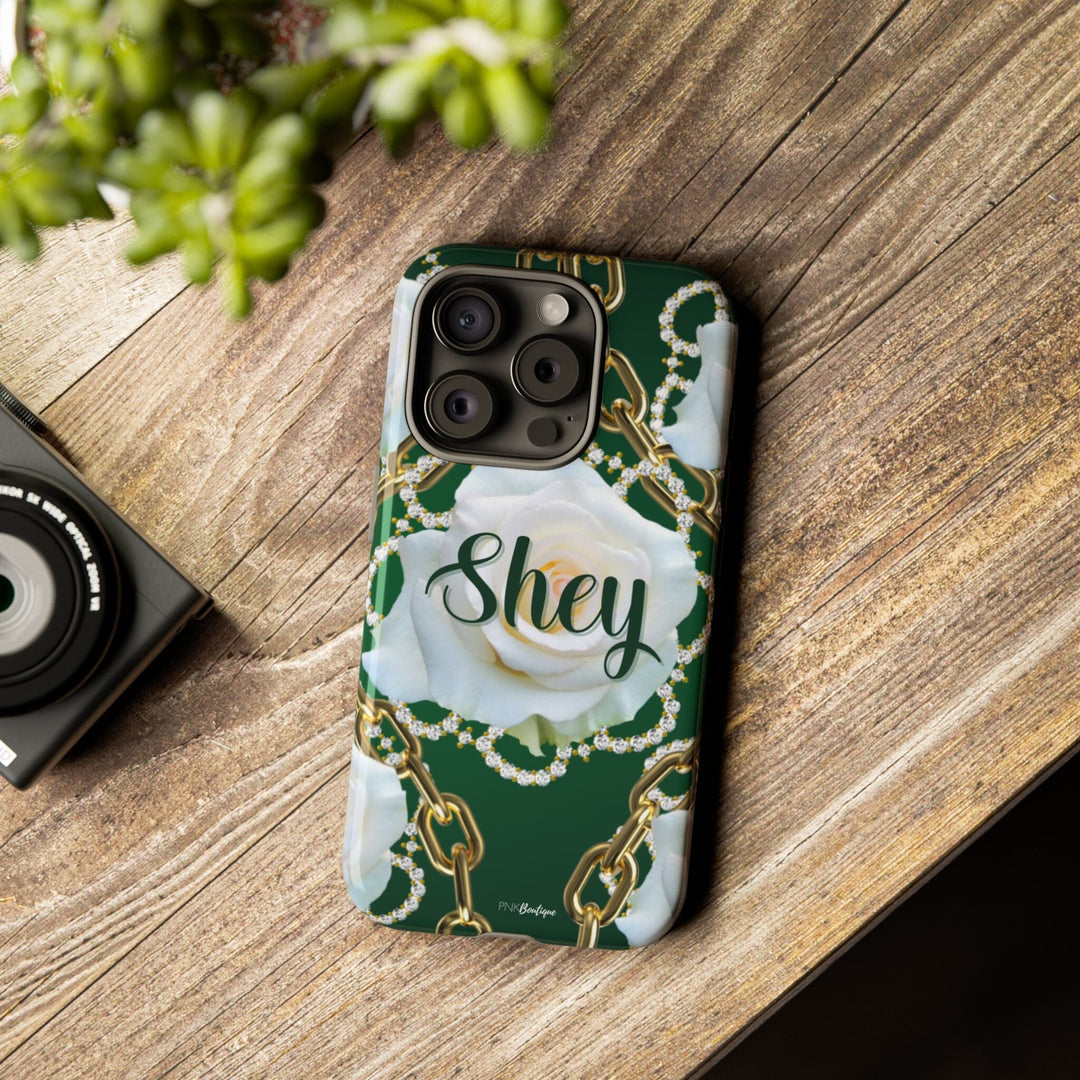 Custom Green and White Links Phone Case