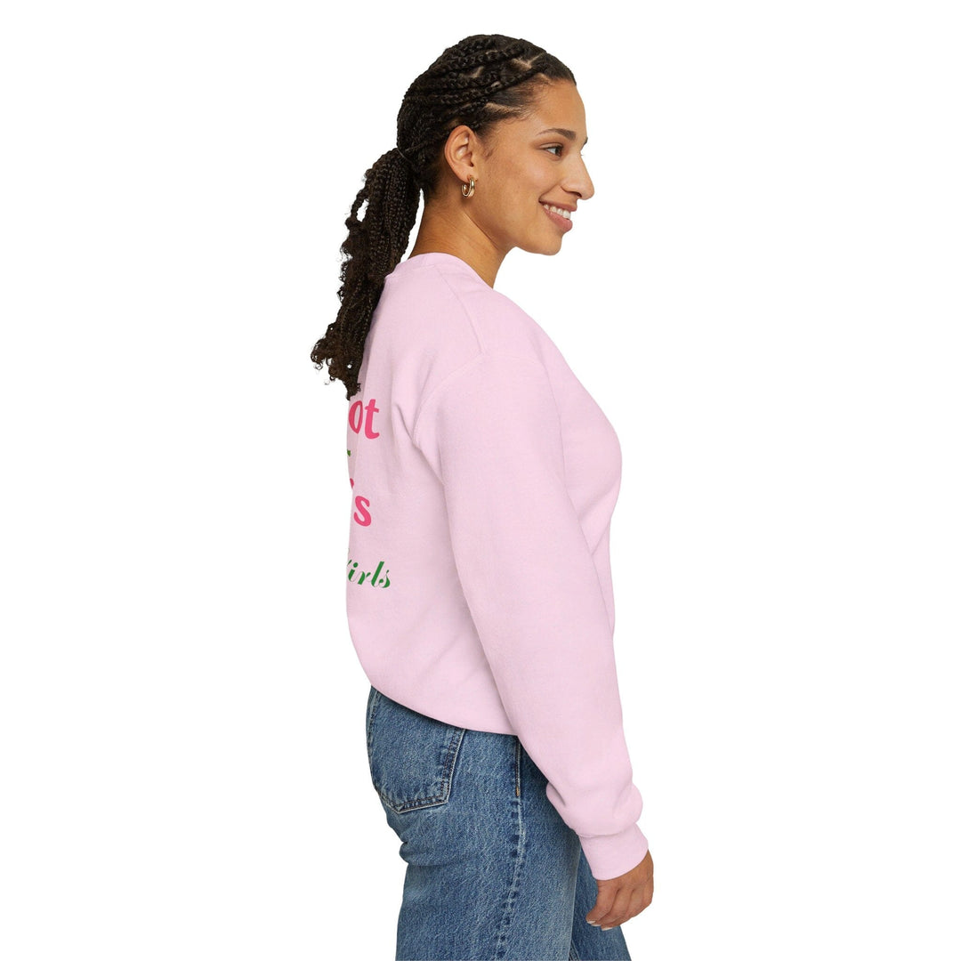 Custom Pink and Green Homecoming Crewneck Sweatshirt