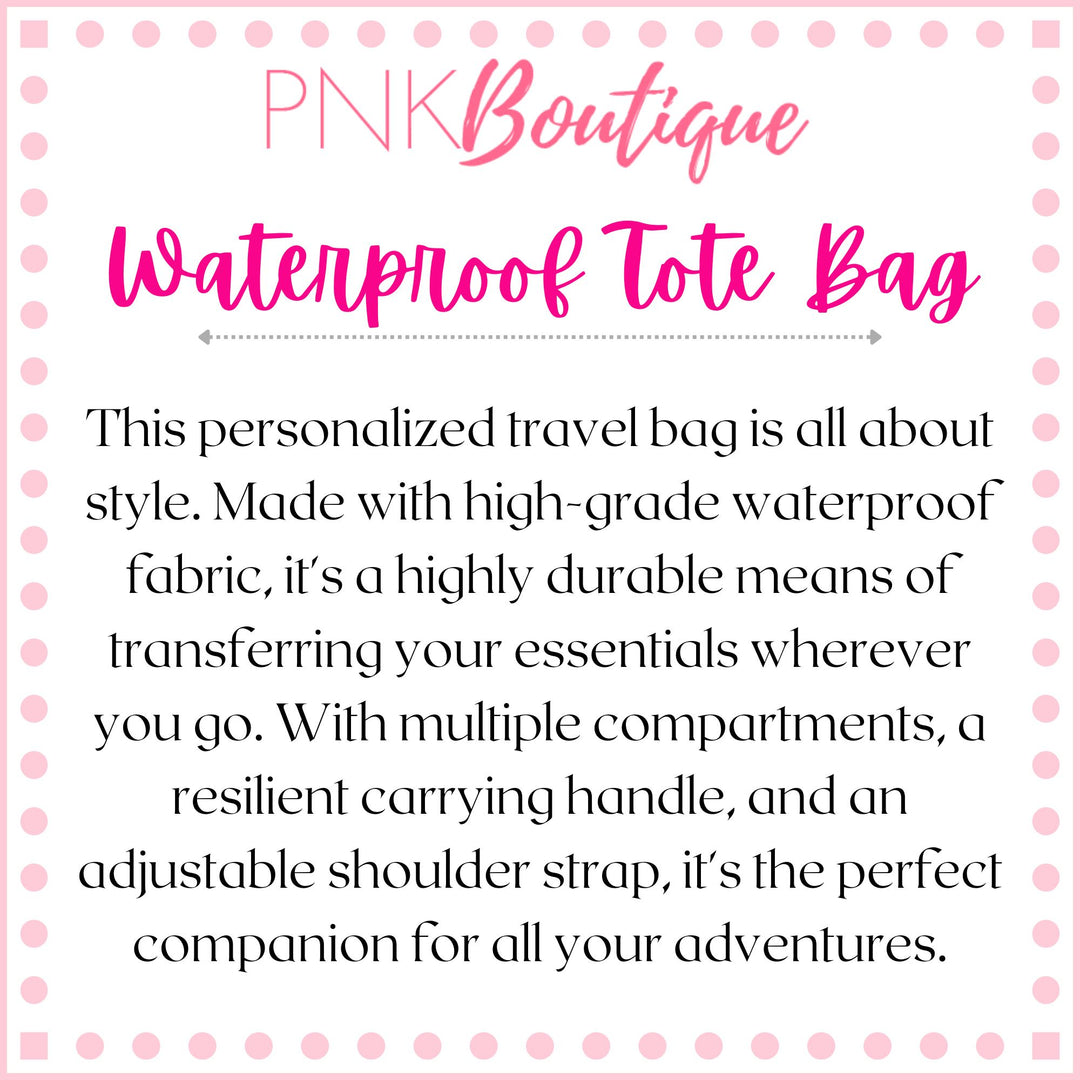 PNK Signature Personalized Waterproof Travel Bag