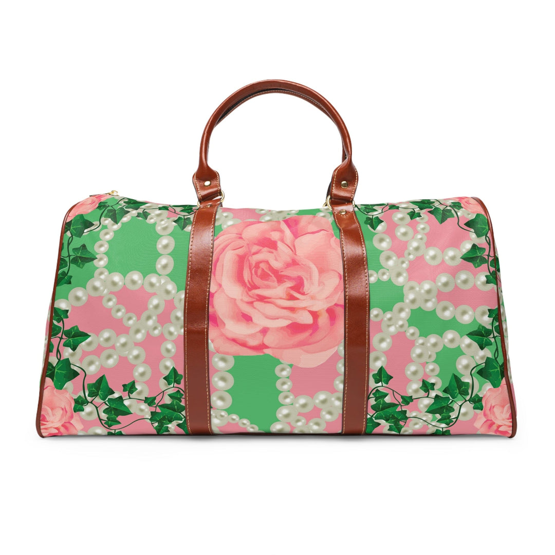 PNK Signature 2 Personalized Pink & Green Waterproof Travel Bag