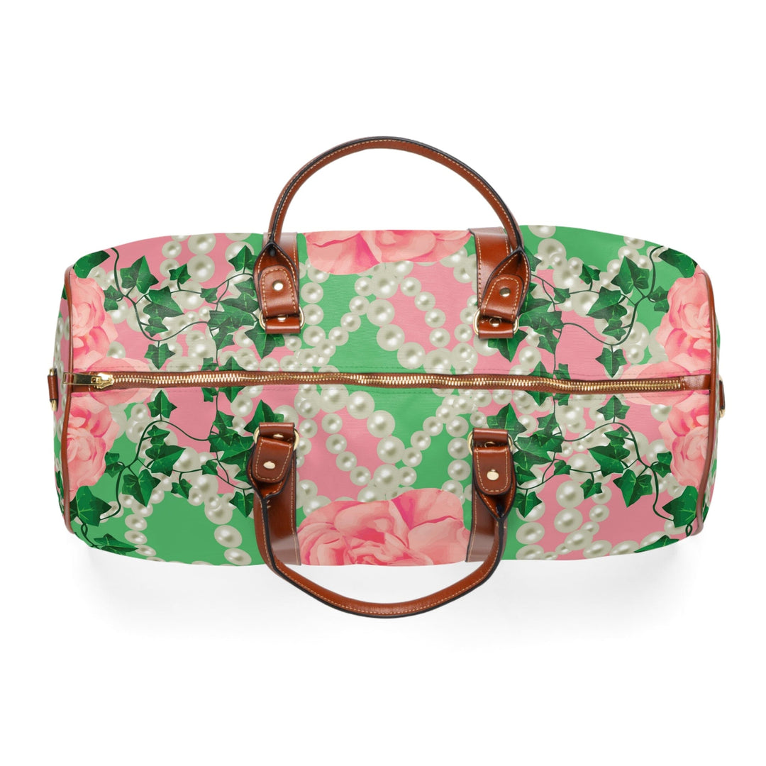 PNK Signature 2 Personalized Pink & Green Waterproof Travel Bag