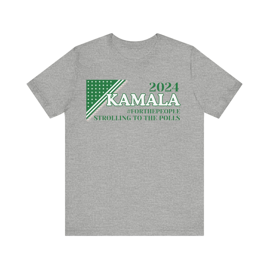 Green and White Kamala Harris Strolling To The Polls T shirt