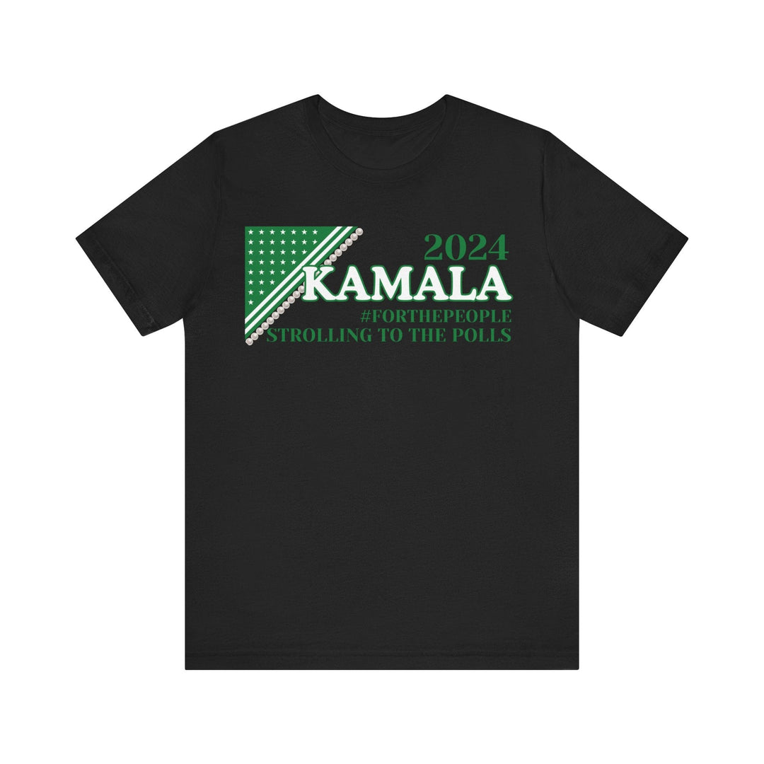 Green and White Kamala Harris Strolling To The Polls T shirt