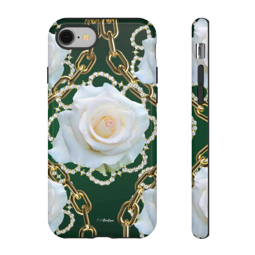 Green and White Links Phone Cases