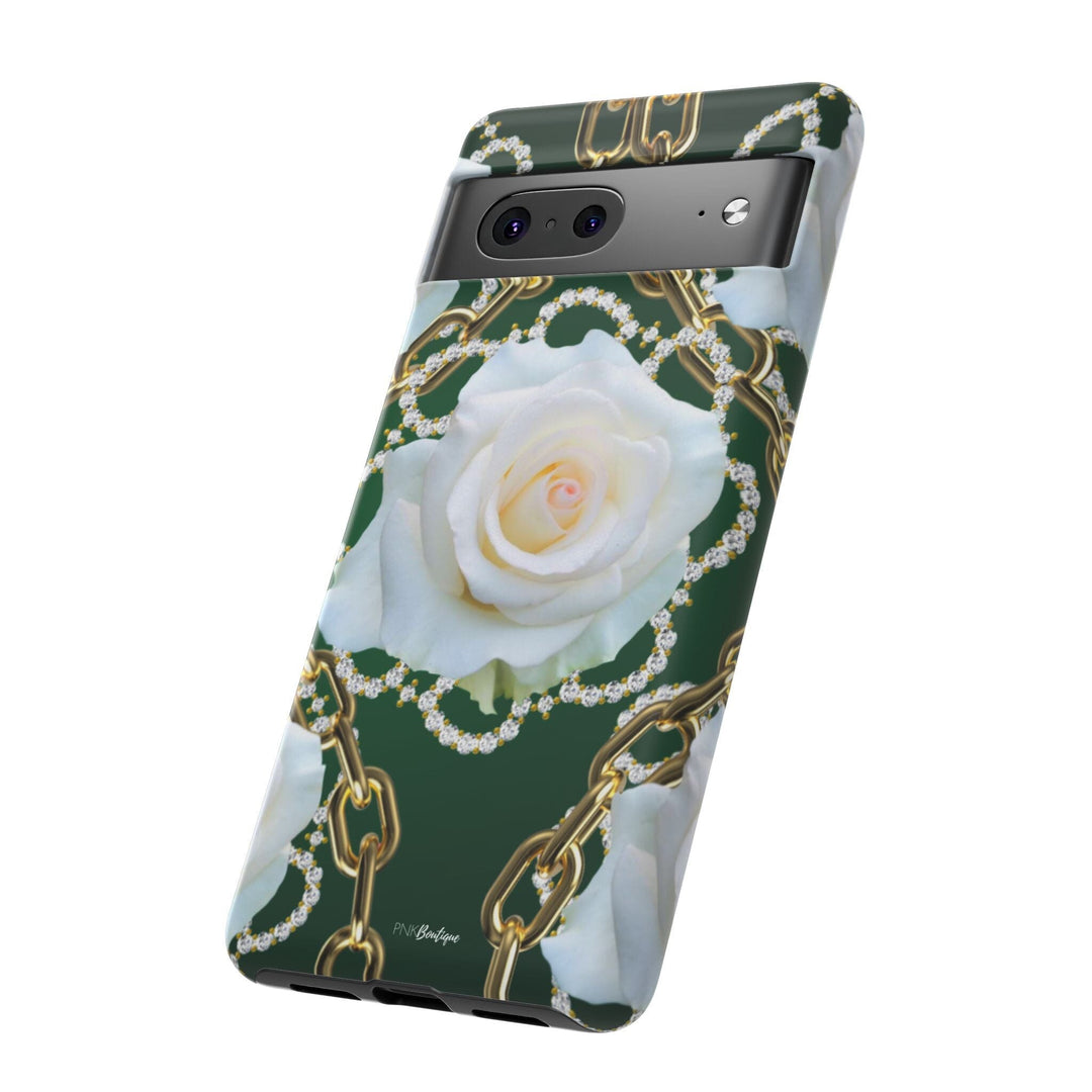 Green and White Links Phone Cases