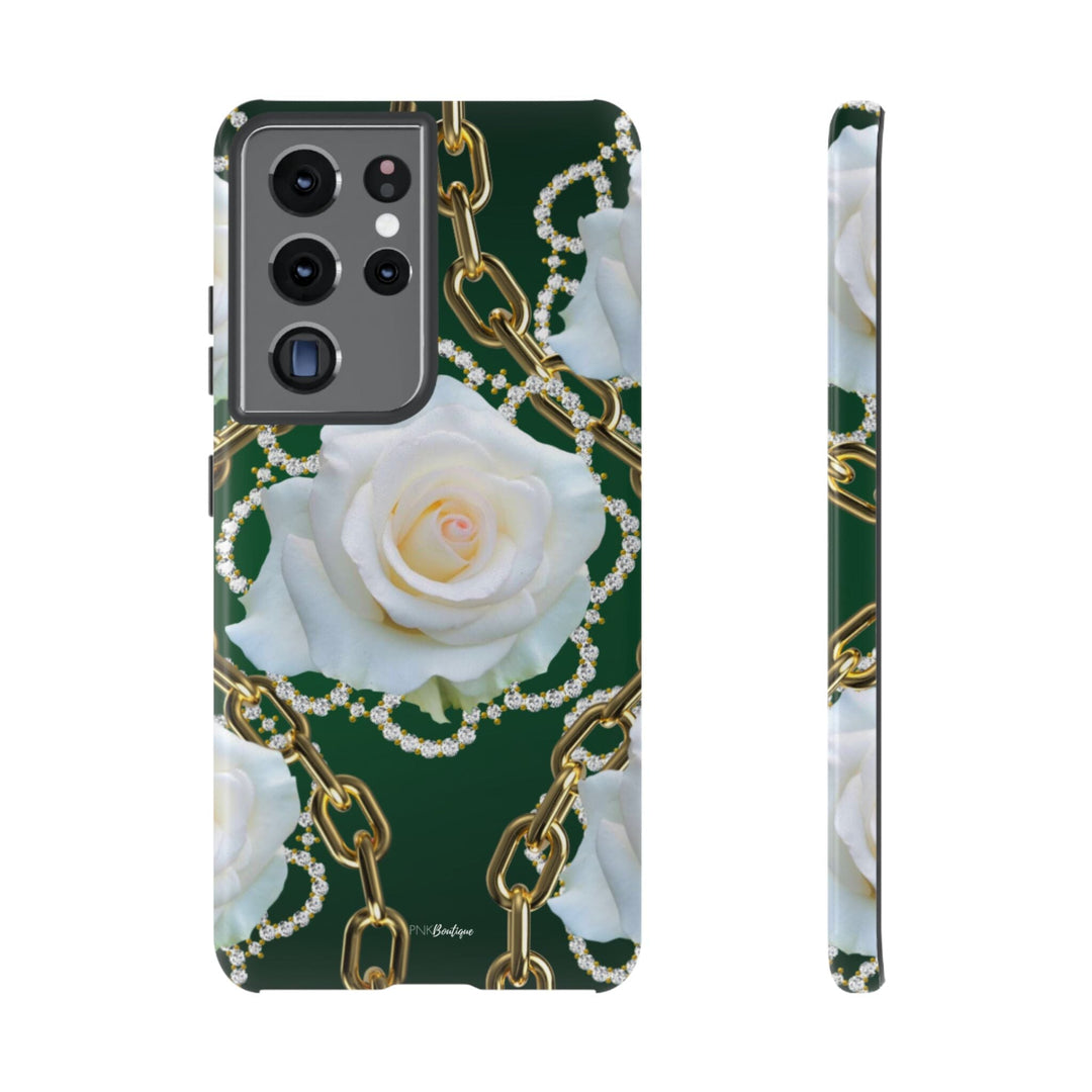 Green and White Links Phone Cases