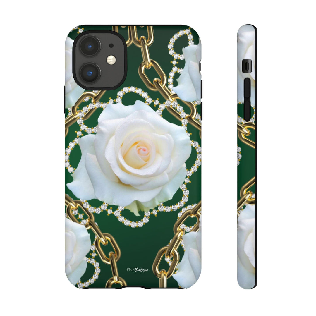 Green and White Links Phone Cases