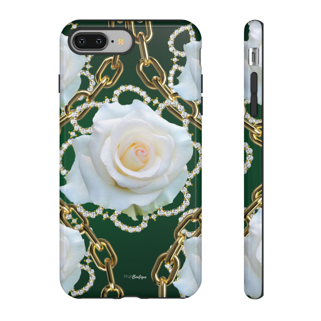 Green and White Links Phone Cases